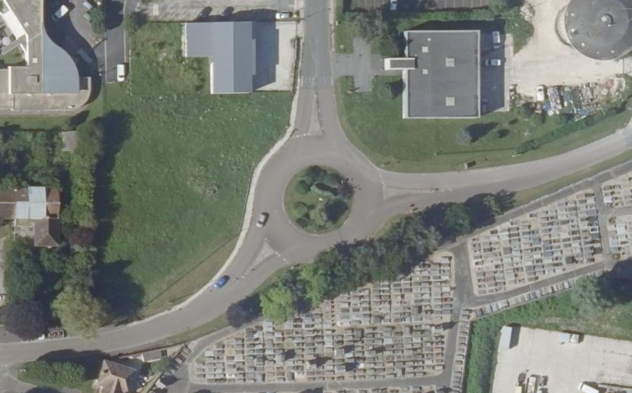 Vue aérienne du Rond-point anonyme n°30004191