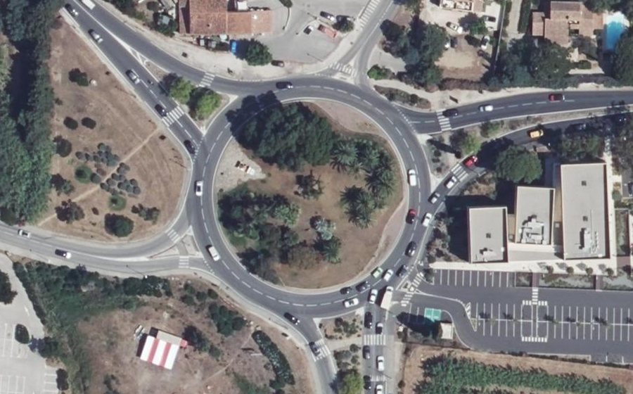Vue aérienne du Rond-Point de la Baou