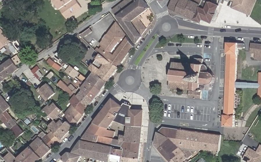 Vue aérienne du Rue Latapie