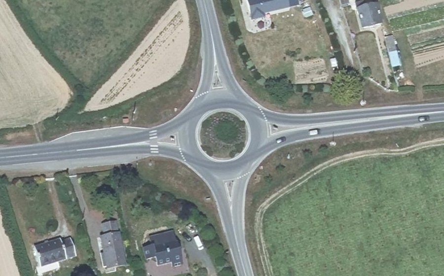 Vue aérienne du Rond-Point de Crech-Choupot