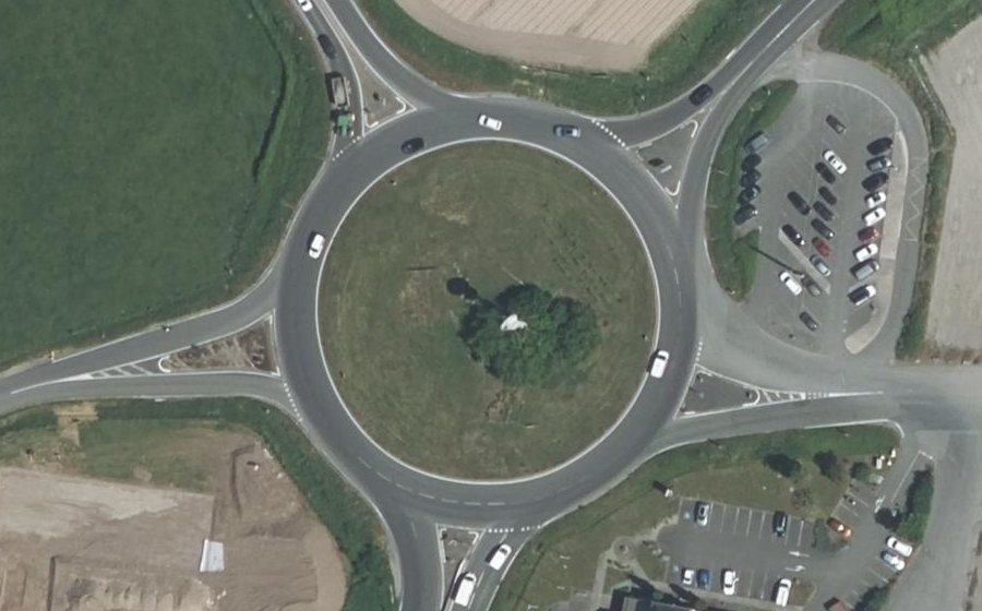 Vue aérienne du Rond-Point de la Ronde