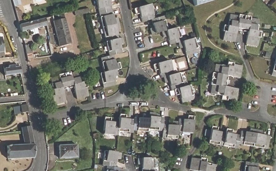 Vue aérienne du Rue des Druides