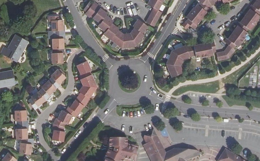 Vue aérienne du Rond-Point du Hêtre