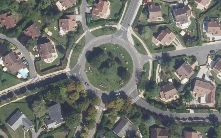 Vue aérienne du Rond-Point des Bois