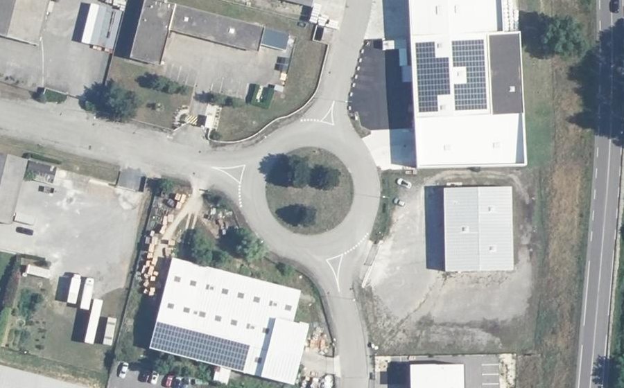 Vue aérienne du Rue de la Plasturgie