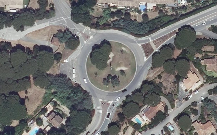 Vue aérienne du Rond-Point du Golf