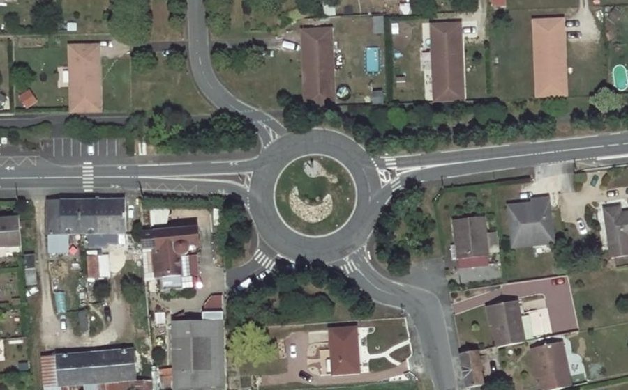 Vue aérienne du Rond-Point Maxime Doucet