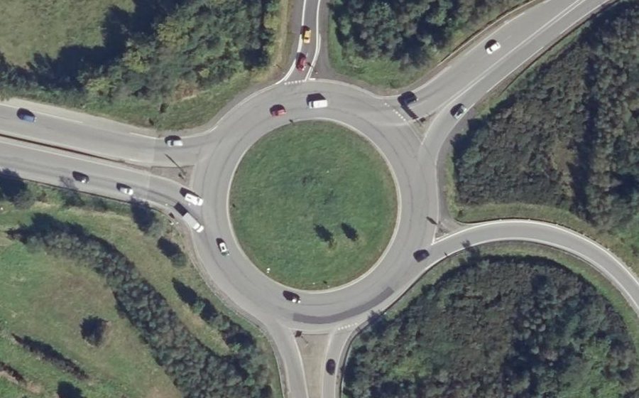 Vue aérienne du Rond-Point de Park Poullig