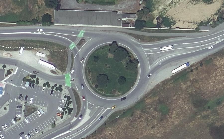 Vue aérienne du Rond-Point Charles Tillon