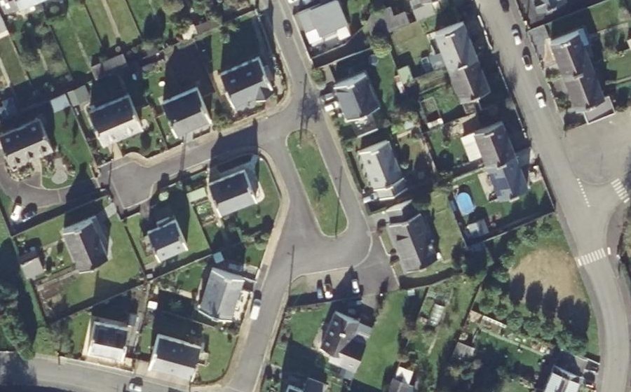 Vue aérienne du Rue Racine