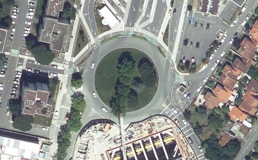 Vue aérienne du Esplanade François Mitterrand