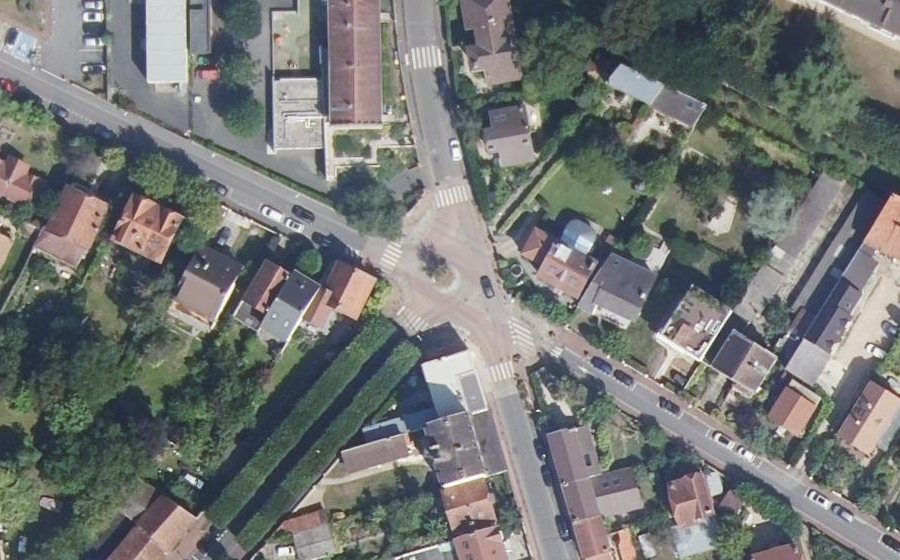 Vue aérienne du Rond-Point du Mexique
