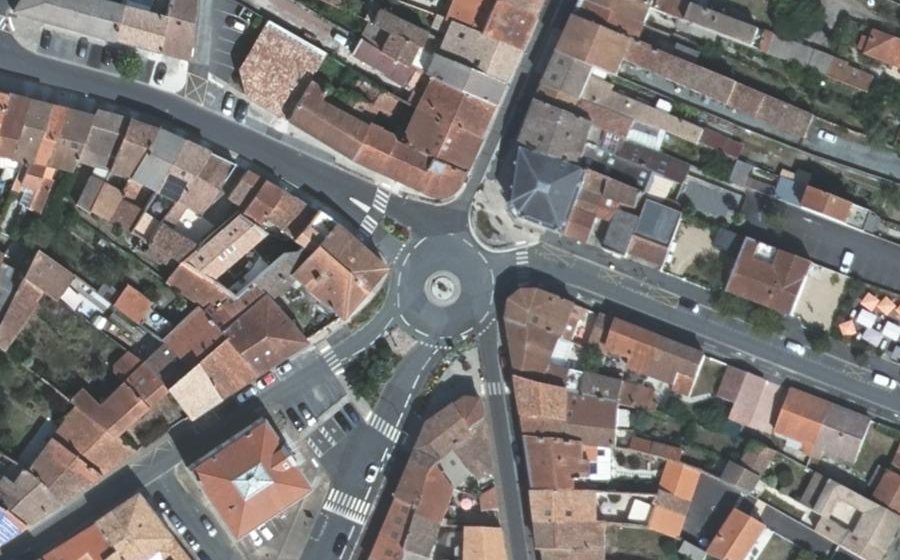 Vue aérienne du Place Denfert-Rocheraud