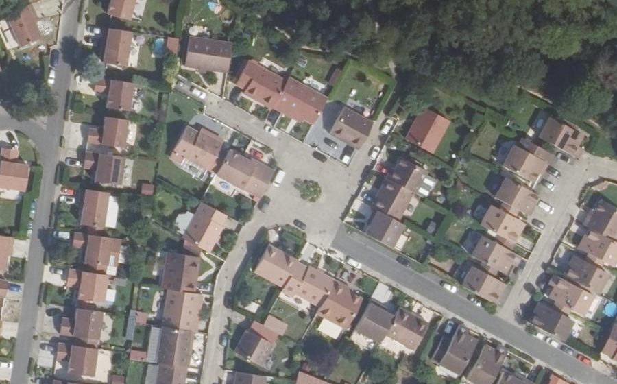 Vue aérienne du Rue des Longs Prés