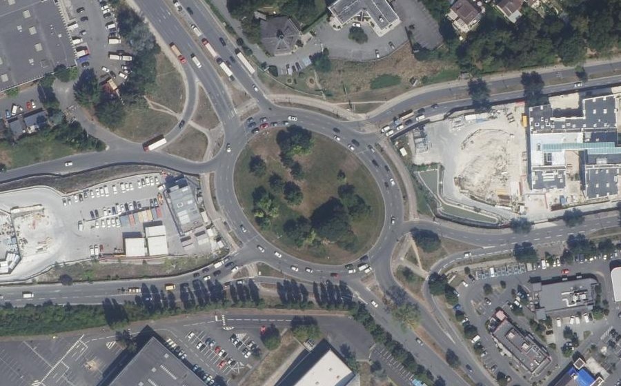 Vue aérienne du Carrefour de l'Europe