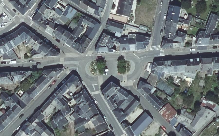 Vue aérienne du Place du Général Barnabé