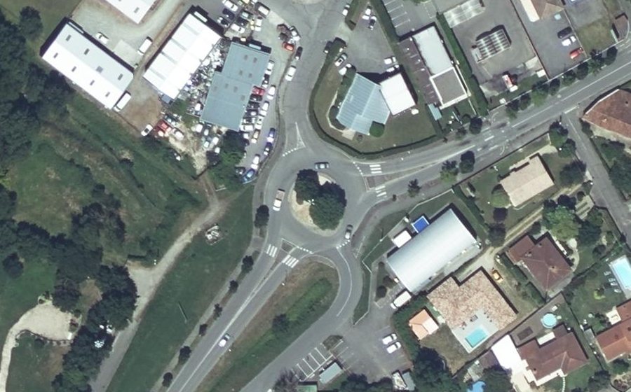 Vue aérienne du Rond-Point du Souvenir
