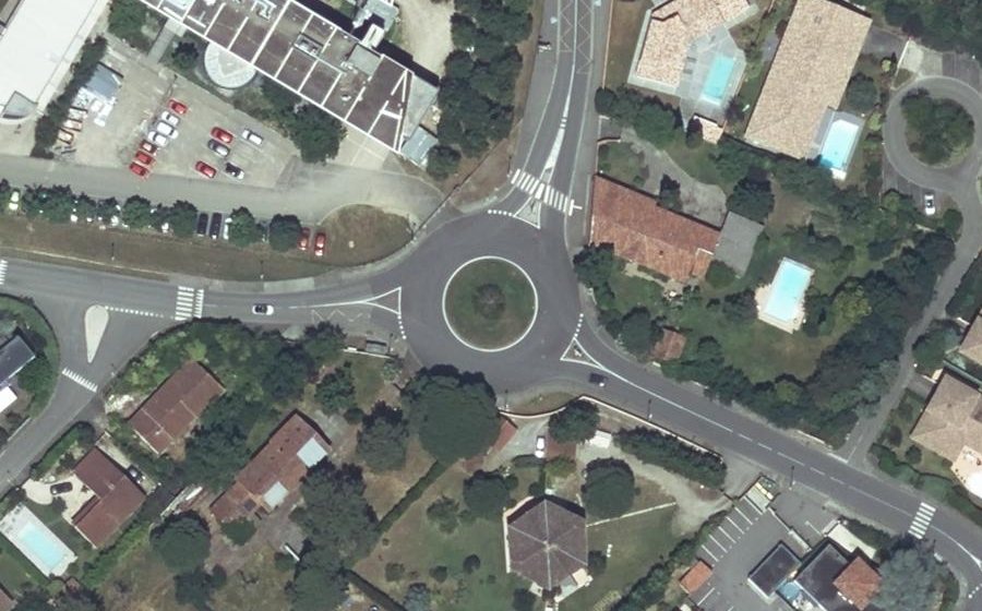 Vue aérienne du Rond-Point de la Solidarité