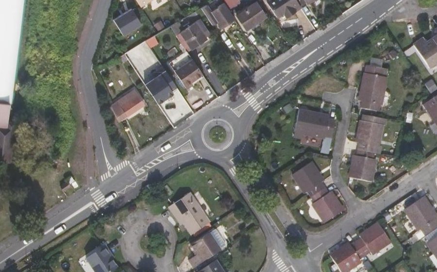 Vue aérienne du Rue de l'Isle-Adam