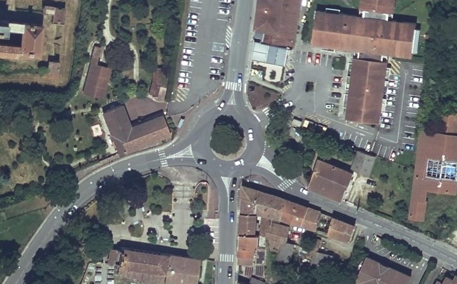 Vue aérienne du Rond-Point François Mitterrand