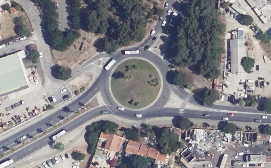 Vue aérienne du Rond-Point de Lagoubran
