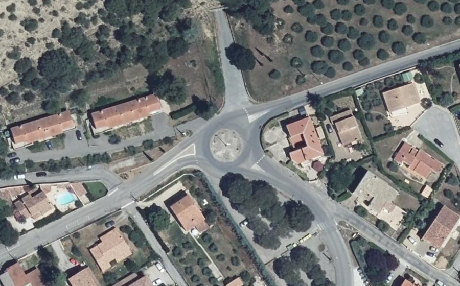 Vue aérienne du Rond-Point du Tholonet