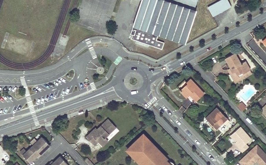 Vue aérienne du Rond-Point des Français Libres