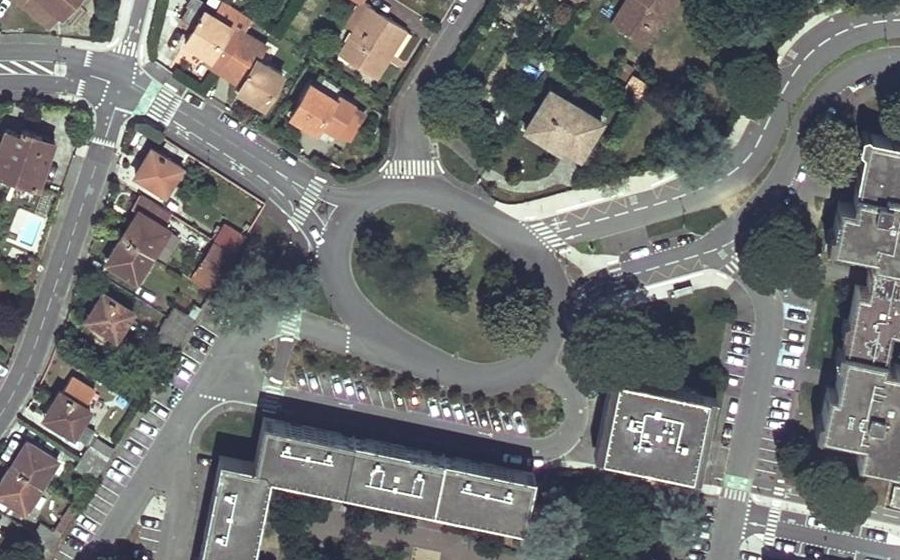Vue aérienne du Rond-Point d'Ossau