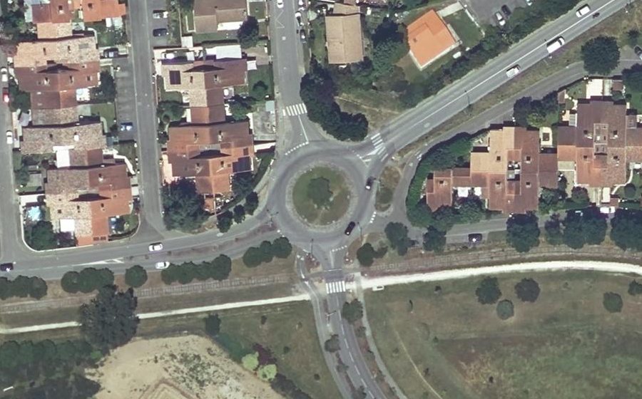 Vue aérienne du Rond-Point des Oliviers
