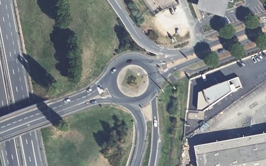 Vue aérienne du Rond-Point Général André Lalande