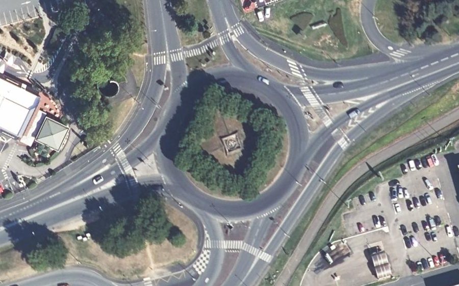 Vue aérienne du Rond-Point de la Vézère
