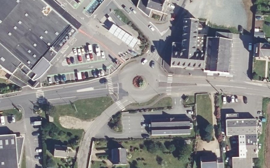 Vue aérienne du Rond-Point de Ty Frapp