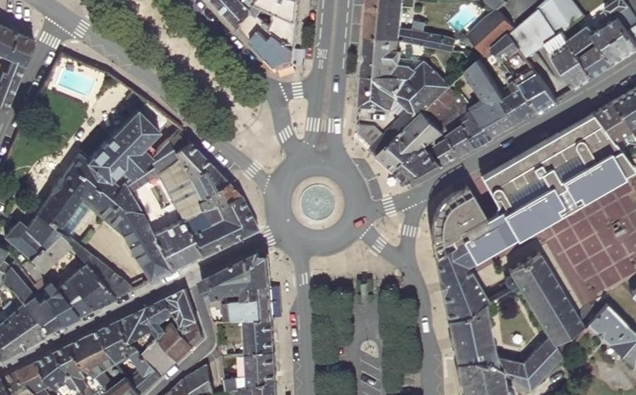 Vue aérienne du Rond-Point Jean-François Cazala