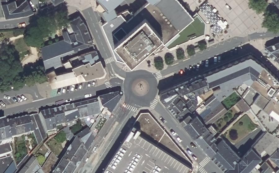 Vue aérienne du Rond-Point du Bombardon