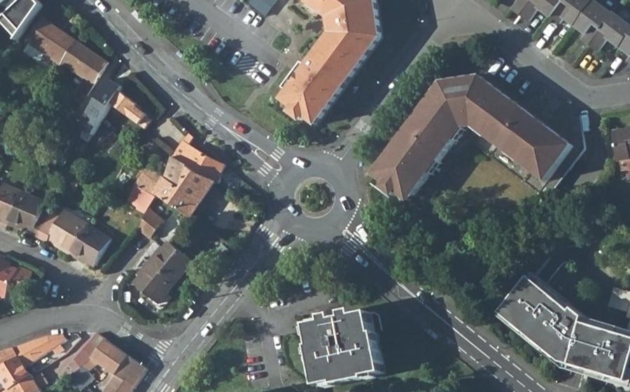 Vue aérienne du Rond-Point Jean Vano