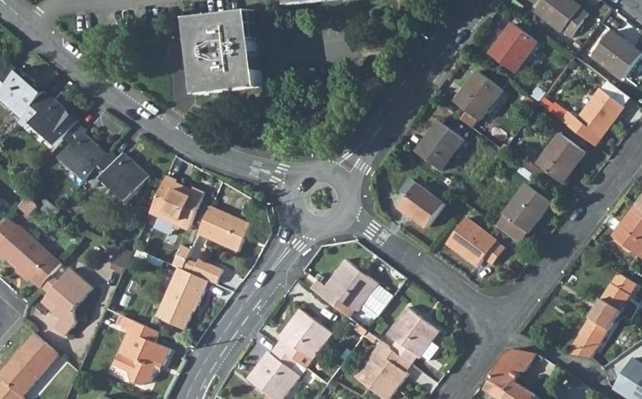 Vue aérienne du Rond-Point des Forces de la Paix de l'ONU