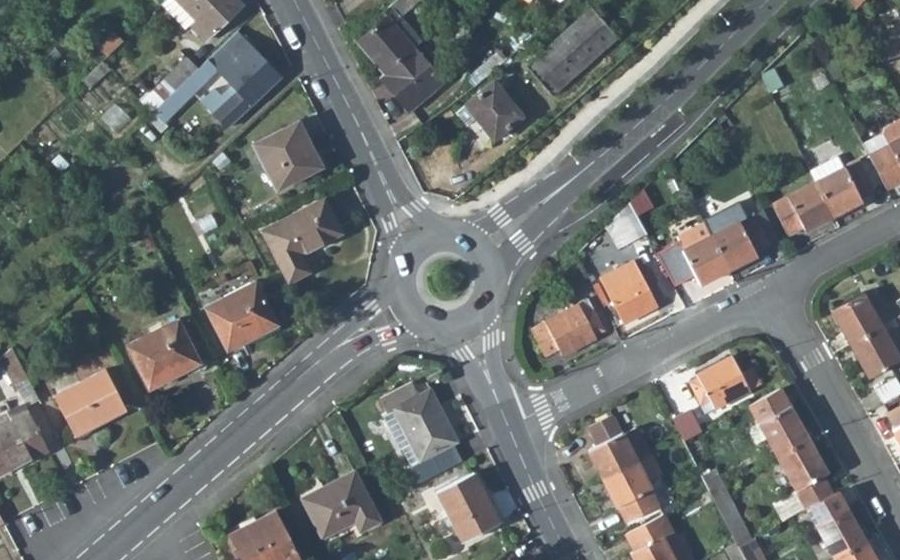 Vue aérienne du Rond-Point de la Cadoire
