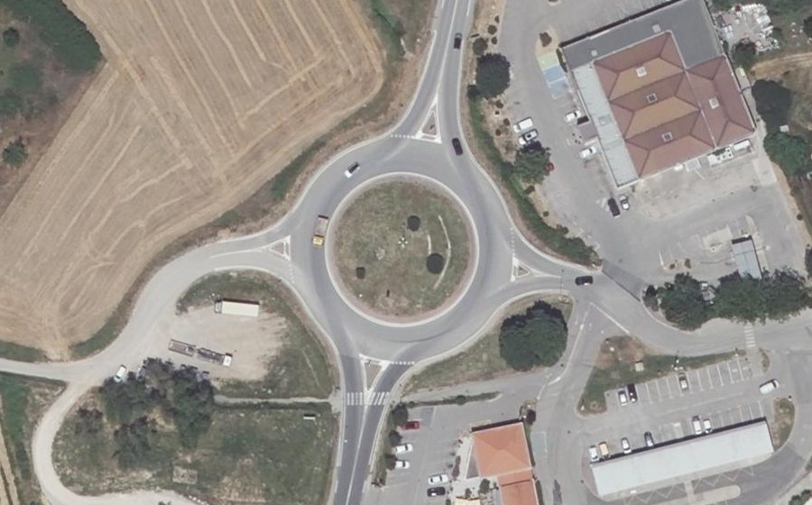 Vue aérienne du Rond-Point Gaston Rébuffat