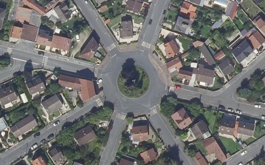 Vue aérienne du Rond-Point du Petit Vergeat