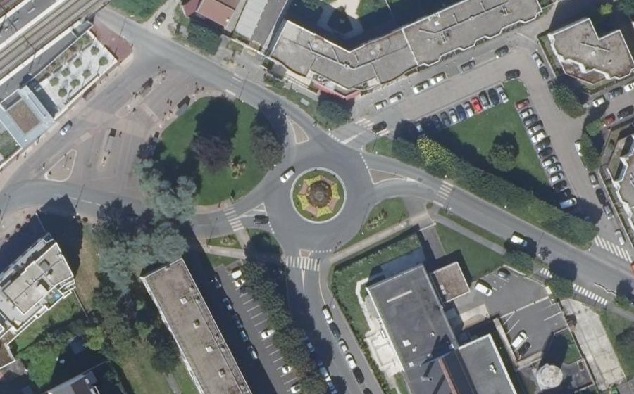Vue aérienne du Place Gabriel Fauré