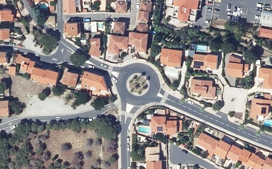 Vue aérienne du Rond-Point Georges Brassens