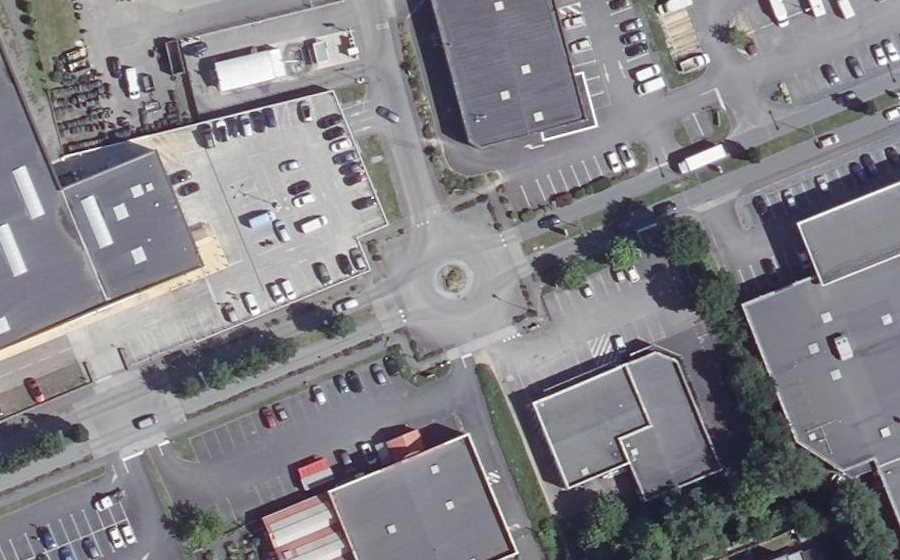 Vue aérienne du Allée Victor Schoelcher