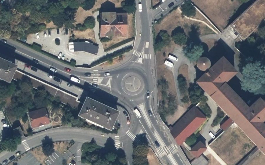 Vue aérienne du Rond-Point Paradis