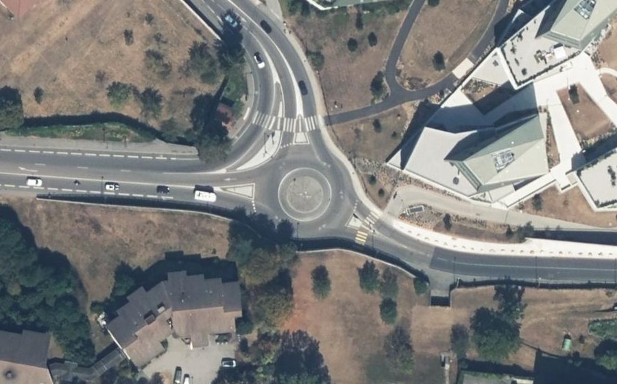 Vue aérienne du Rond-Point Route du Semnoz