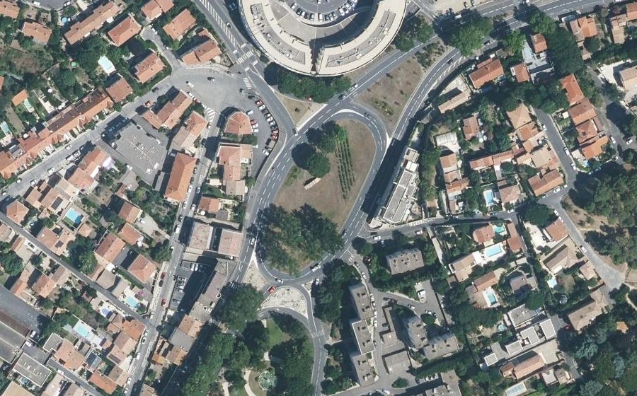 Vue aérienne du Carrefour de la Treille