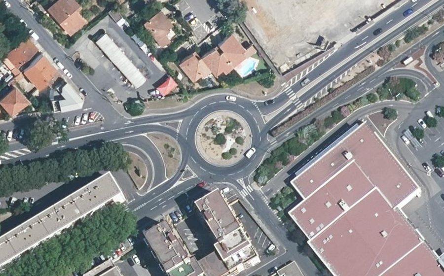 Vue aérienne du Rond-Point Général Paul Vanuxem