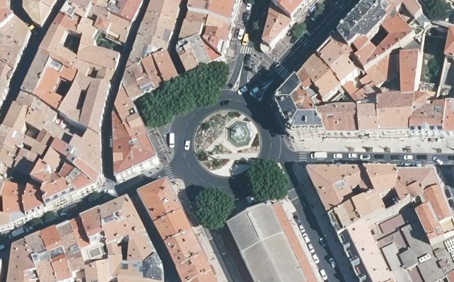 Vue aérienne du Place de la Victoire