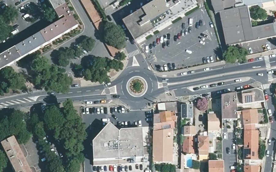 Vue aérienne du Rond-Point Pierre Verdier