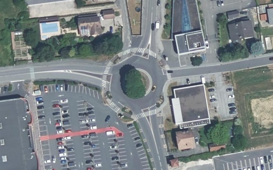 Vue aérienne du Faubourg de Belfort