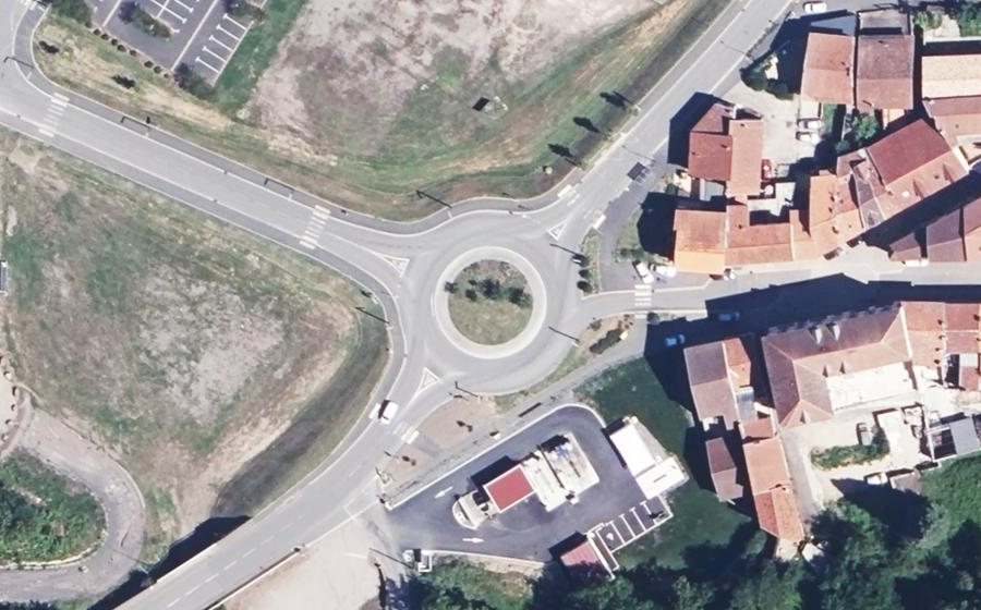 Vue aérienne du Giratoire des Soufflantes